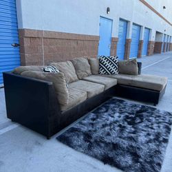 Couch Sectional Dark Brown 