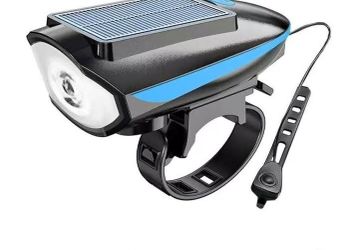 Bike Headlight, Solar USB Dual Charging Bicycle Light