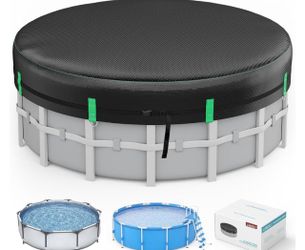 LXKCKJ 18 Ft Round Pool Cover 