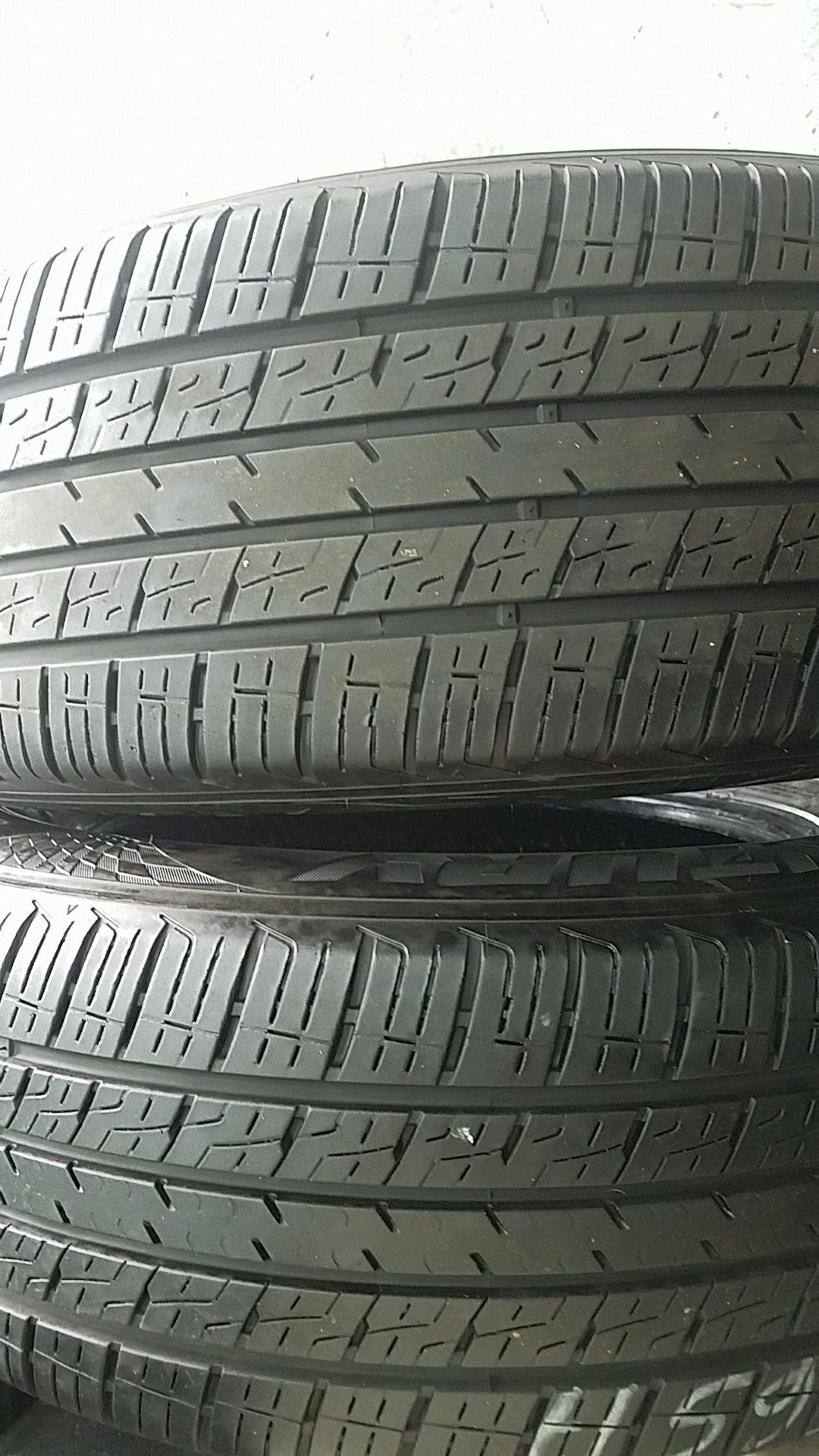 2 tires 235.65.17 sentury crossover 80 % tread dot 5116