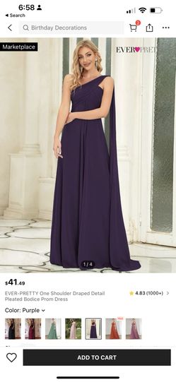 Dress- One Shoulder Draped Detail