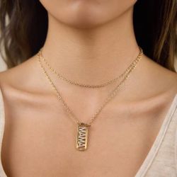 Mama necklace tag