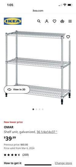 Omar Ikea Metal Stand/Shelves/Bookcase