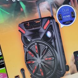 15" Bluetooth Speaker Rechargeable DJ Karaoke ALL IN ONE 