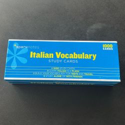 Italian vocabulary study cards