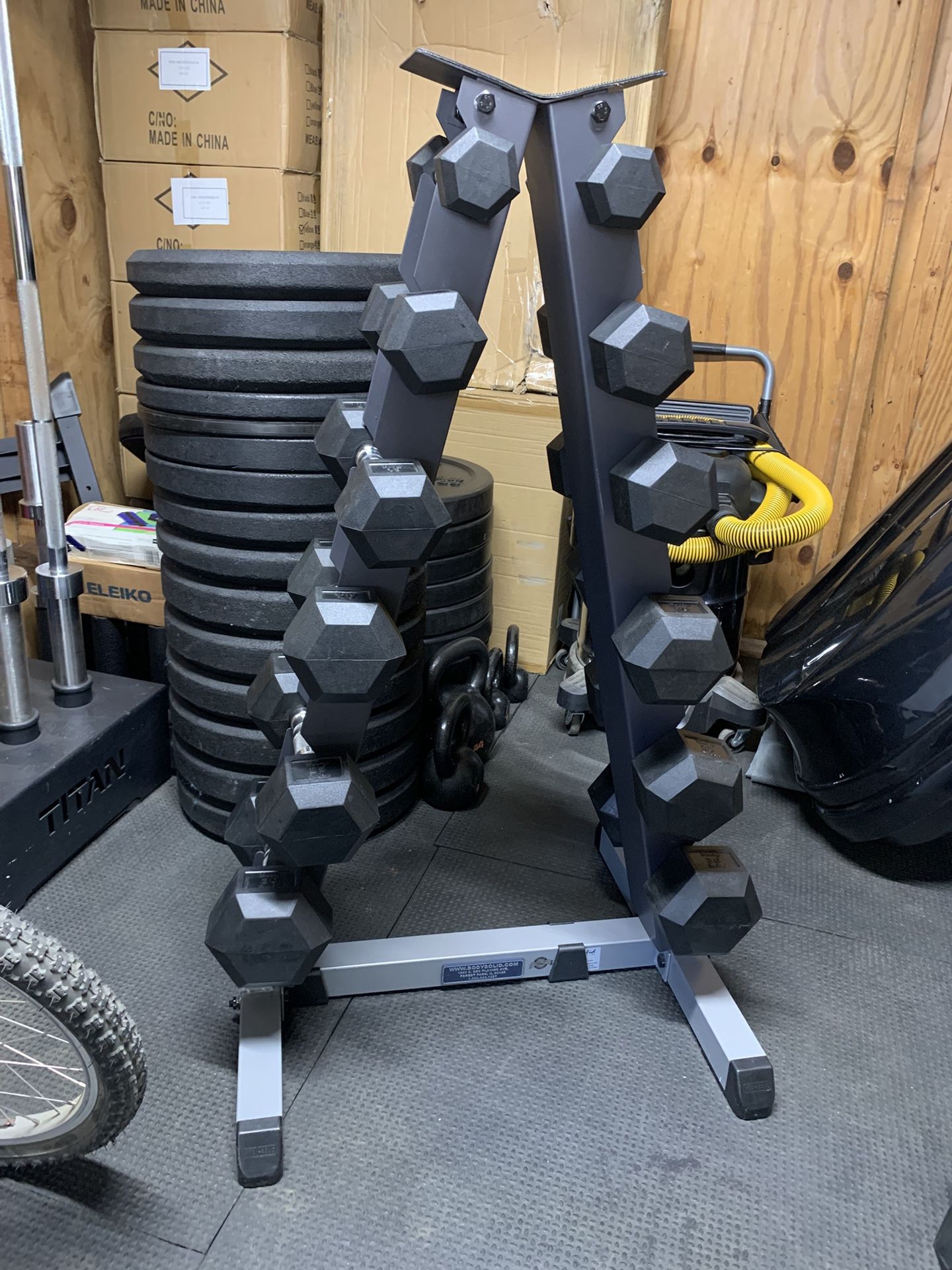 BodySolid Dumbbells Set With Rack