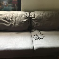 Set Sofa Grande Y Uno Pequeño Muy Buena Condición Gris