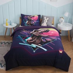Twin Size Dinosaur Bedding Set – T-Rex Design 🦖
