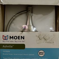 Brand New Moen Ashville Towel Holder Ring in Spot Resist Brushed Nickel