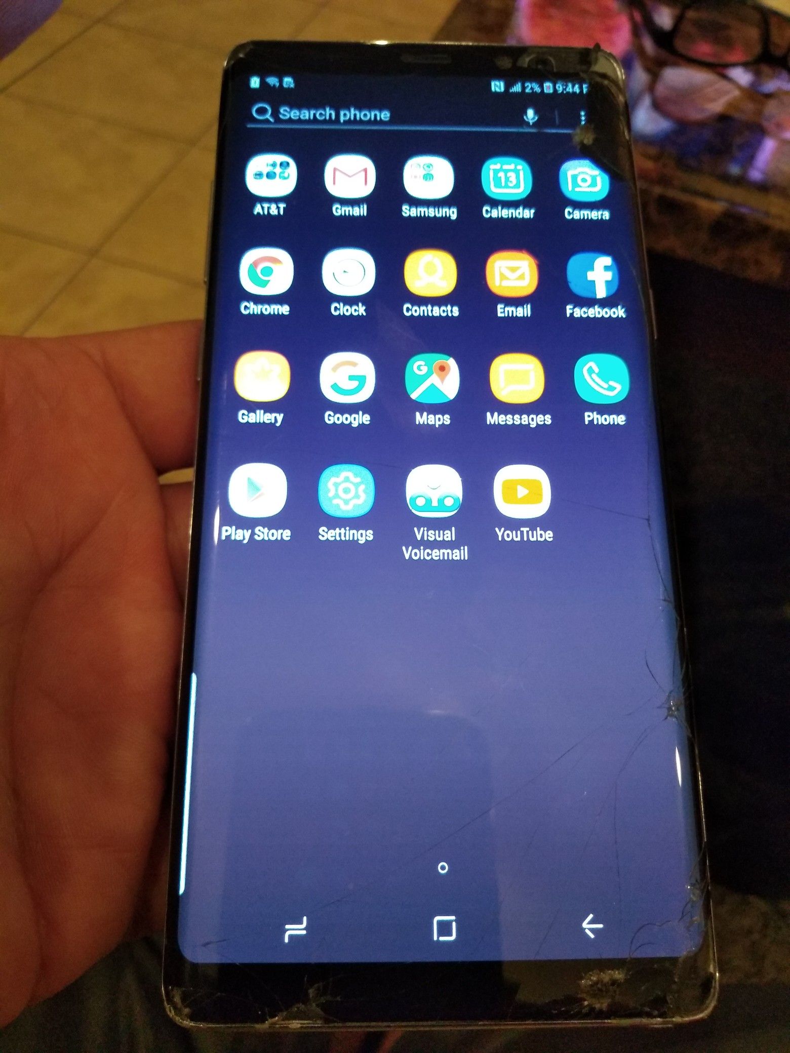 Samsung Galaxy note 8 att unlock crack screen
