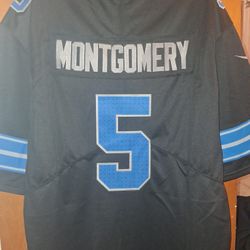 Brand NEW W/tags Detroit Lions Black Motor City #5 Montgomery Jersey Size XL!