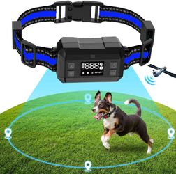 GPS Wireless Dog Fence, Electric Dog Fence with GPS, Waterproof Pet Containment System Range 99~2997FT, Adjustable Strength for Outdoor Dogs, Harmless