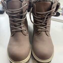 Mauve Faux Fur Boots