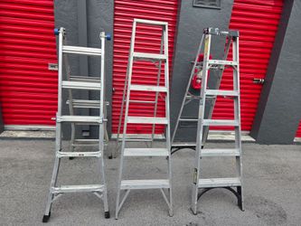 3 Ladder Bundle – Werner Step Ladder + Aluminum Step Ladders – Contractor Grade – $199 OBO