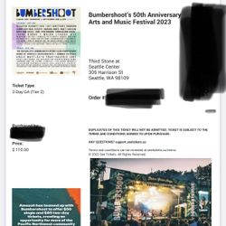 Bumbershoot 2023 2-day ticket