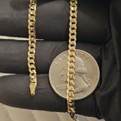 🔥 7” Gold Over S925 Cuban Bracelet – Clean Shine – $45 🔥