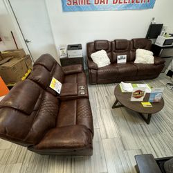 Gorgeous Brown Santiago Sofa And Loveseat Set!$1199!*SAME DAY DELIVERY*NO CREDIT NEEDED*EASY FINANCING*HUGE SALE*