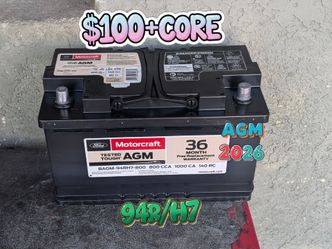 AGM Car Battery Group Size 94r/H7