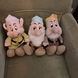 Classic Disney Snow White Plush Dwarf Dolls
