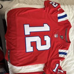2 Brand New Men's & Youth New England Patriots Tom Brady Nike Red Retired Player Alternate Game Jersey