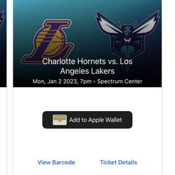 Charlotte Hornets Vs Los Angeles Lakers(Lebron James)
