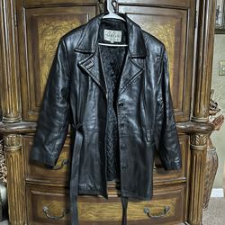 Very soft, black leather woman’s jacket extra large