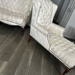 White  French Style Sofa And Seater 