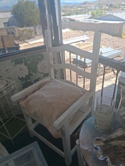 Two white chairs
