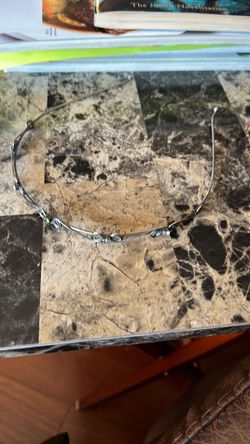 Silver Wire Choker Necklace with Spiral Details