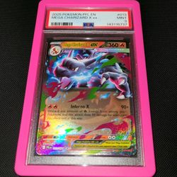 Pokemon PSA 9 Mega Charizard x EX 013/094 Me02: Phantasmal Flames Holo
