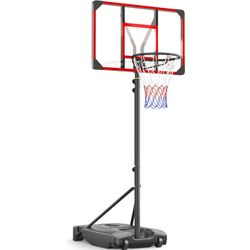 Kids Basketball Hoop Outdoor 4.82-8.53ft Adjustable, Portable Basketball Hoops & Goals for Kids/Teenagers/Youth in Backyard/Driveway/Indoor, with Enla