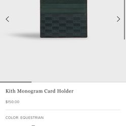 Kith Monogram Card Holder 100% Authentic
