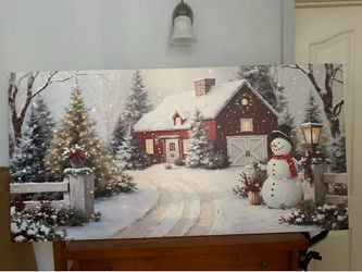 47” x 24” picture printed on canvas Christmas