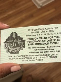 SD fair 2 tix