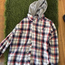 American Eagle Flannel Hoodie
