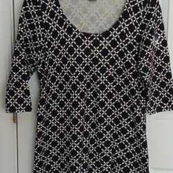 Ann Taylor Petites Geo Jacquard Sweater Sheath Dress Size LP