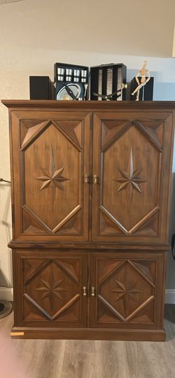 MCM GENUINE1973 George MENG & Co Stereo Cabinet Teakwood solid heavy