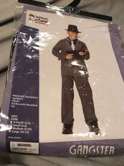 Halloween Gangster child size 6 -8