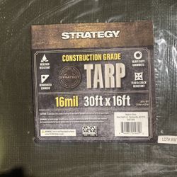 Strategy Construction Grade Tarp ,16mil 30ftx16ft