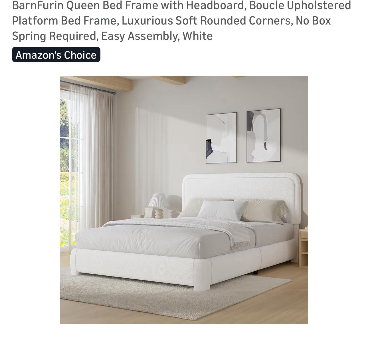  Queen Bed Frame with Headboard