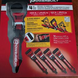 POWERBUILT 4  pc Ratchet Tie Down Set