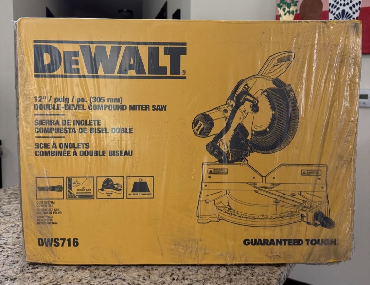 DEWALT 12" Dual Bevel Compound Miter Saw – 15‑Amp Corded 12‑In