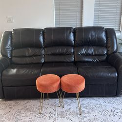 Recliner sofa and side stool