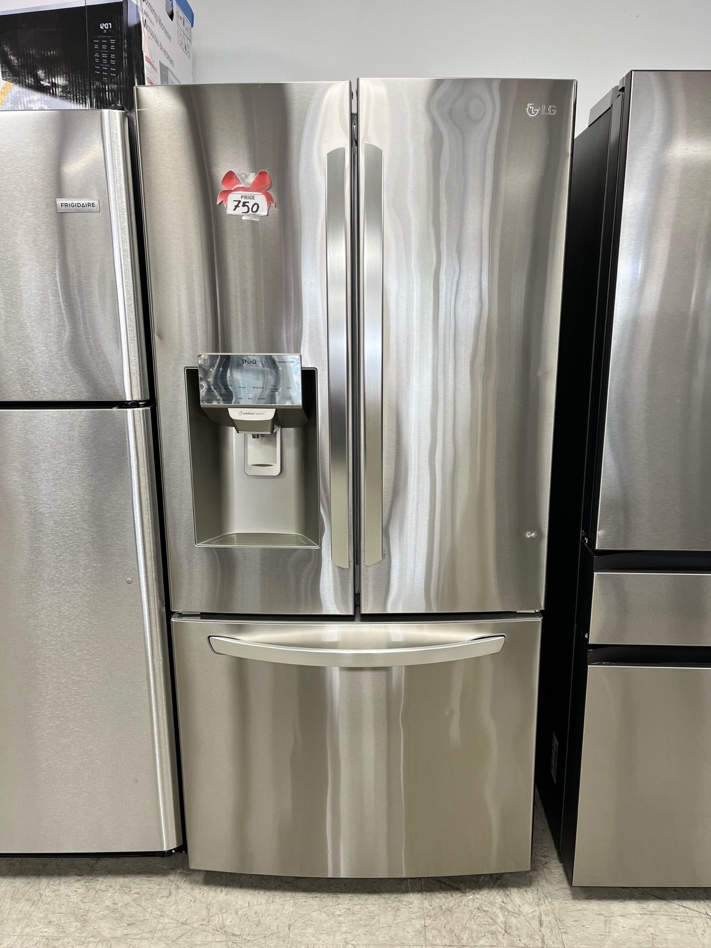 LG 33inch. 3-Door Ice Dispenser Stainless Steel Refrigerator