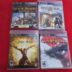 God of War Origins Collection, 1 & 2, 3 and Ascension Complete PS3 