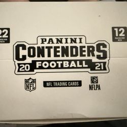 2021 PANINI CONTENDERS FOOTBALL CELLO FAT PACK BOX - 12 FACTORY SEALED PACKS