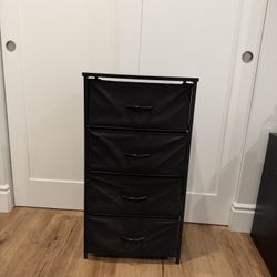 Black 4-Drawer Fabric Storage Dresser