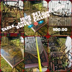 Iron patio set