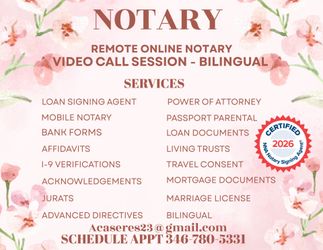 REMOTE ONLINE NOTARY (BILINGUAL)