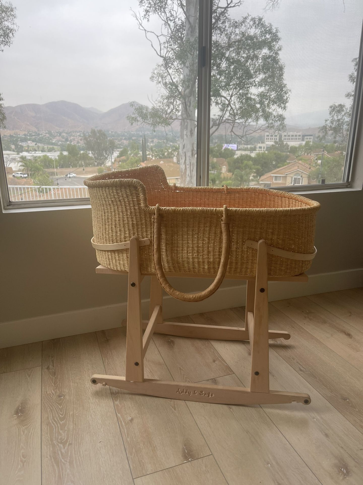 Moses basket bassinet The basket is hand woven from Africa and